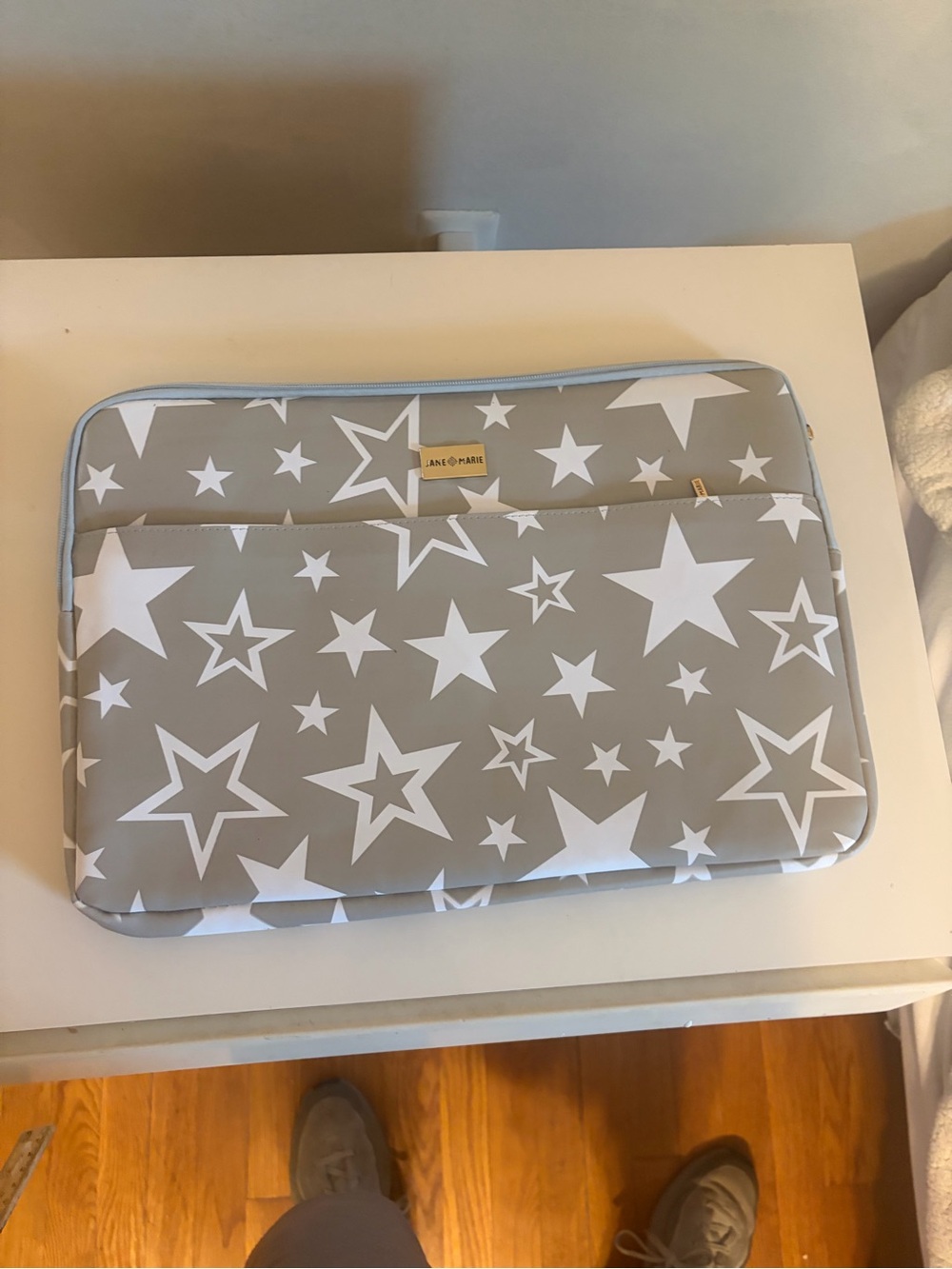 Jane Marie Gray Star Laptop Sleeve - Women's Laptop Bag